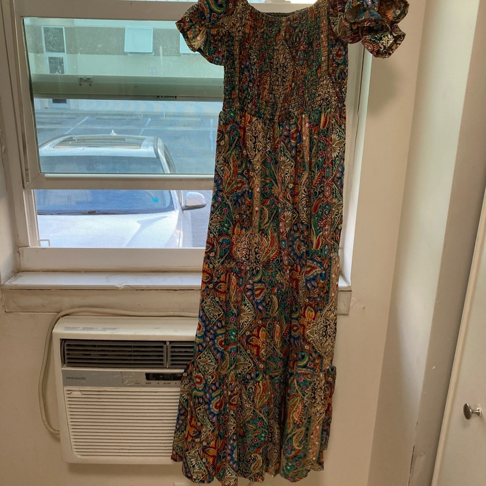Colorful Paisley Maxi Dress